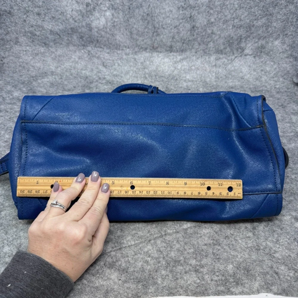 London Fog Royal Blue Satchel with Gold Accent